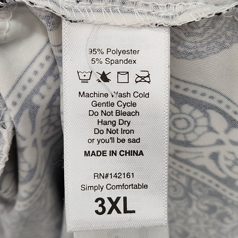 NWT‎ LuLaRoe Michelle Navy & White Geometric Pattern Plus Wrap Dress Women's 3X - Picture 4 of 8